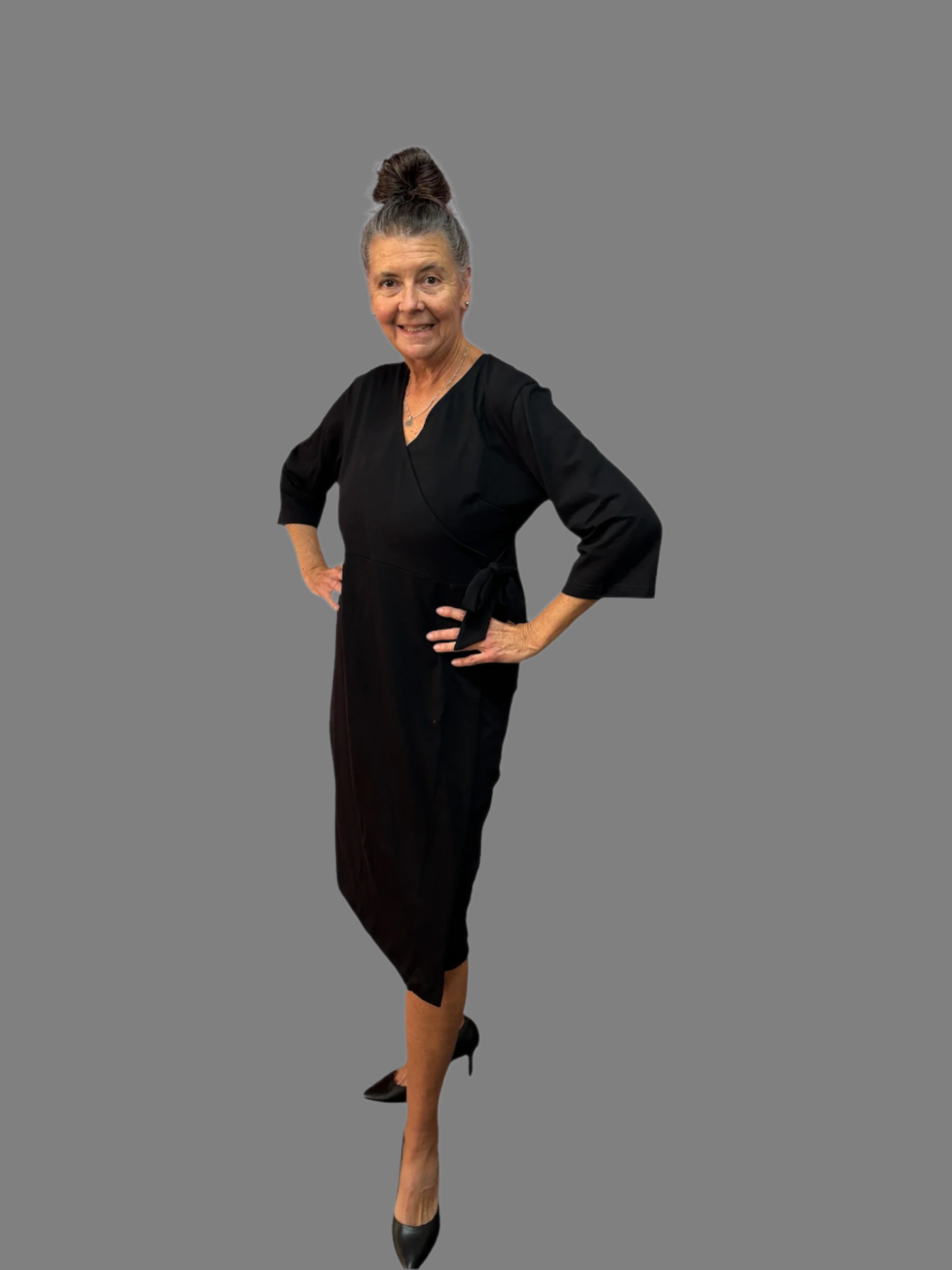 Adaptive Faux Wrap Dress